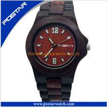Reloj de pulsera de madera impermeable vendedor caliente de las señoras reloj con alta calidad